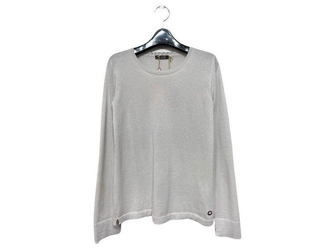 Loro Piana Silberfarbene Strickware Damen