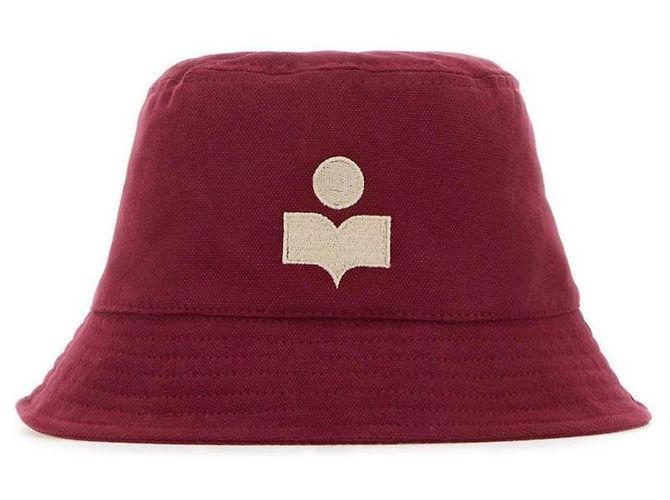 Isabel Marant HALEY Embroidered Logo Bucket Hat Raspberry