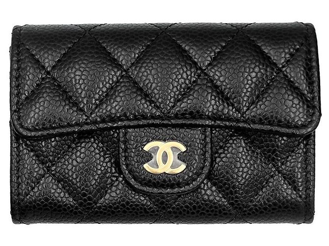 Chanel Caviar Card Holder Black