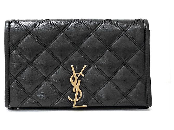 Saint Laurent Borsa a catena Monogram Becky Nero