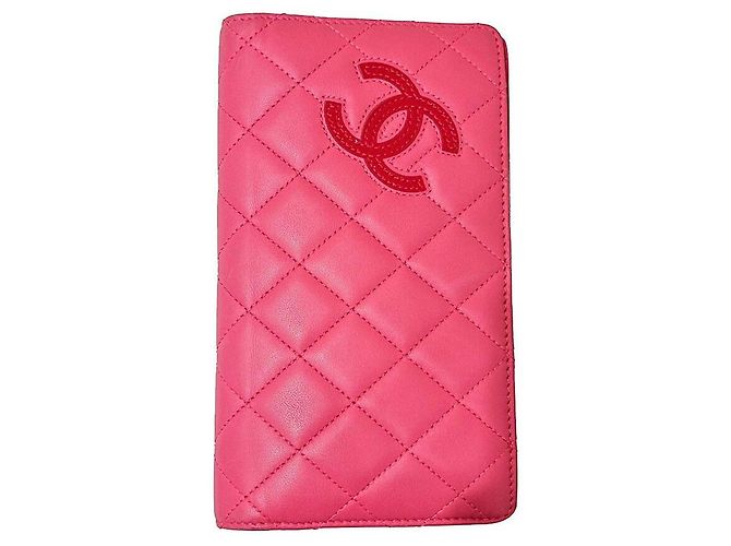 Chanel Carteira longa Rosa