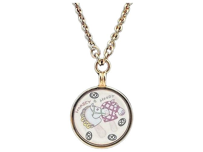 Hermès Collier Medallion Necklace Doré