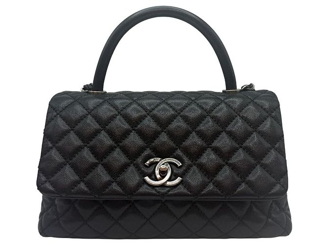 Chanel Caviar Coco Handle Medium Flap Bag Black