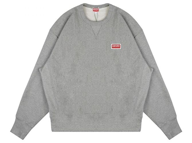 Kenzo Sweatshirt mit Logo-Print Pearl Gray Braun