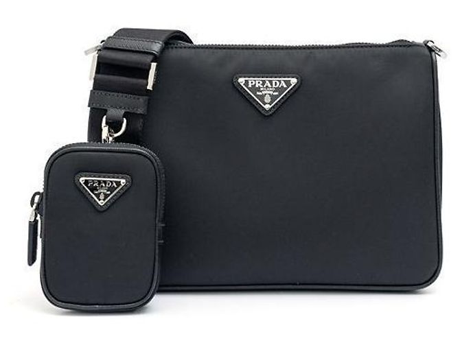 Prada Saffiano Shoulder Bag Black