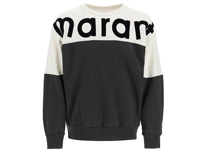 Isabel Marant HOWLEY Fleece-Sweatshirt Fade Black Schwarz