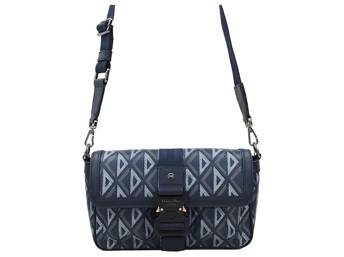 Dior Diamond Hit The Road Messenger Bag Silber