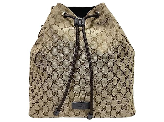 Gucci New Condition GG Canvas Drawstring Backpack Multiple colors