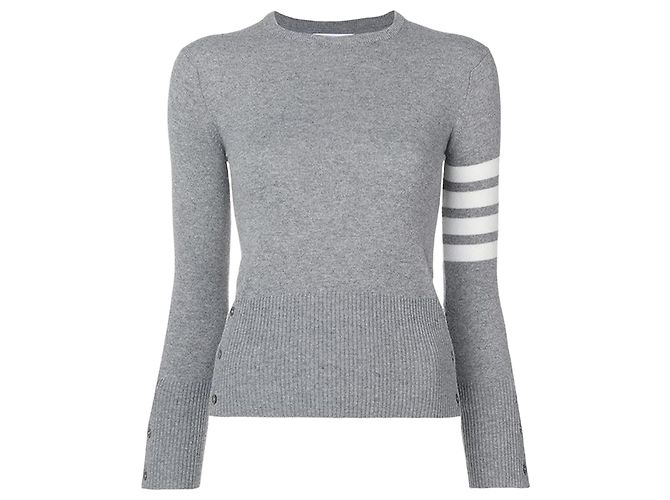 Thom Browne Knit Stripe Cashmere Grey Braun 