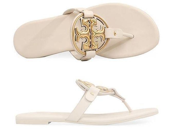 Tory Burch Metallic Miller Soft Women's Slipper White