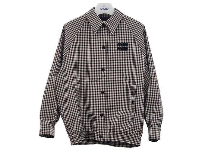 Miu Miu Giacca Bomber a quadretti Gingham