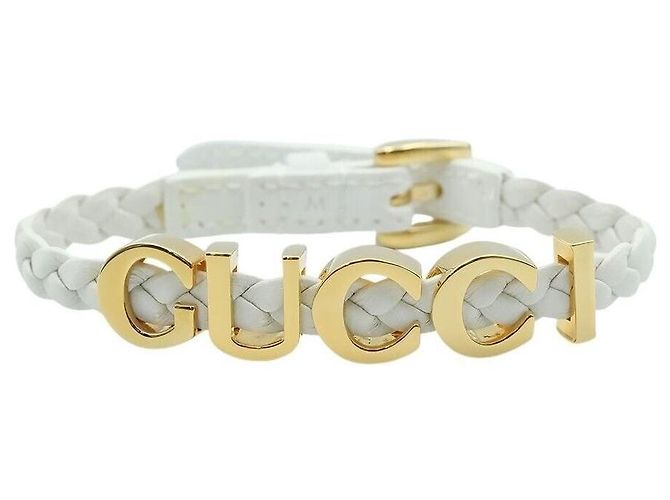 Gucci Pulseira de couro Branco