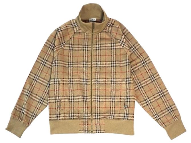 Burberry Veste de survêtement B-Zipper à carreaux jacquard Orange