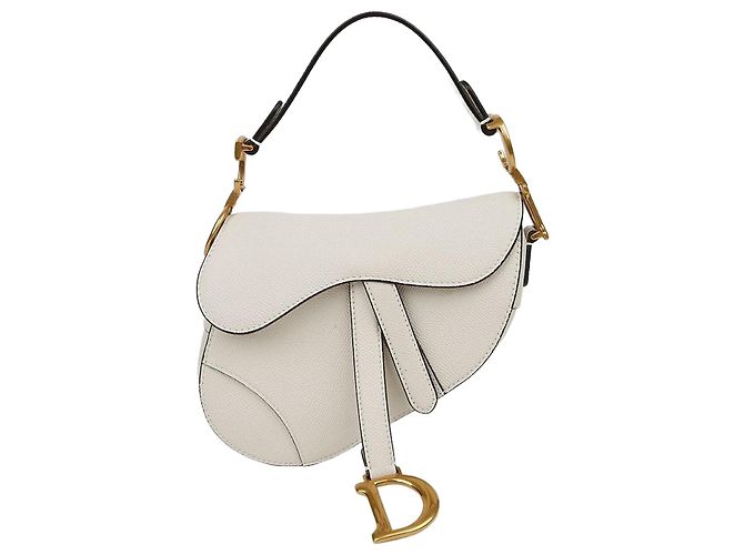 Dior Mini Bolsa de Ombro Saddle Prata