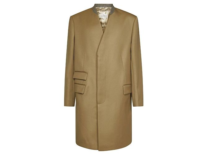 Maison Martin Margiela Back Stitch Single Coat Camel Orange