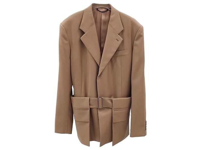 Louis Vuitton Damier Belted Jacket Brown
