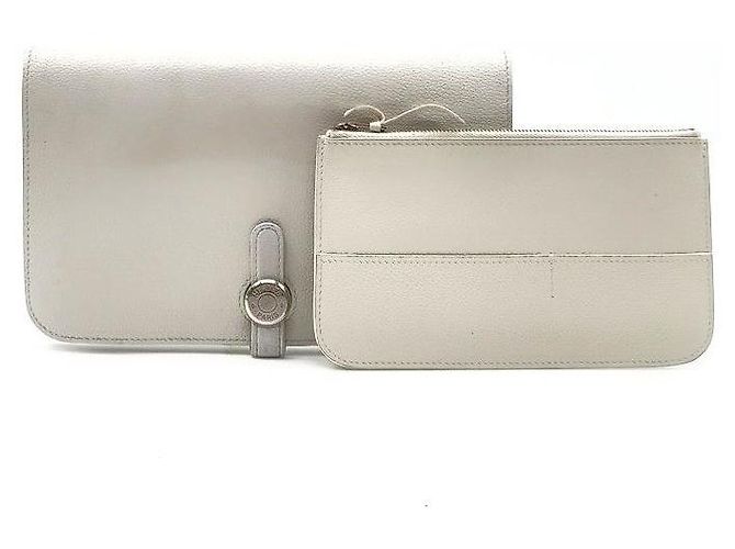 Hermès Cartera larga Dogon Blanco