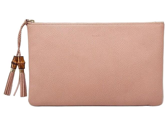 Bamboo Gucci Clutch in bambù rosa