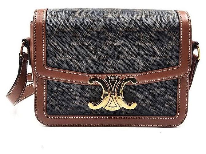 Céline Borsa a tracolla sottile Celine Triomphe Marrone