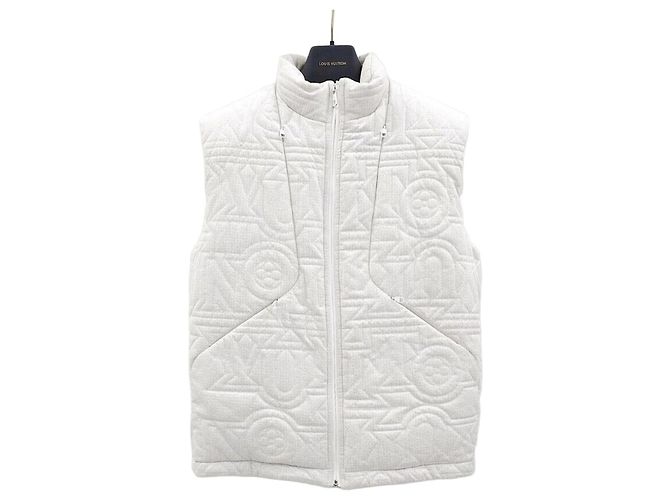 Louis Vuitton LV Signature Down Quilted Vest Silvery