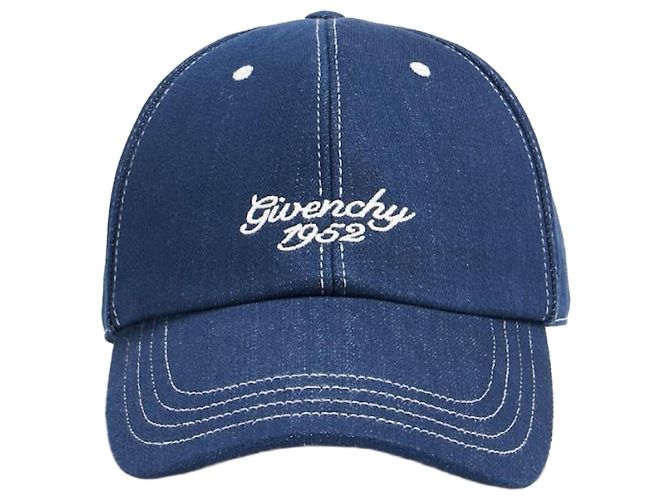 Givenchy Embroidered Denim Cap Blue