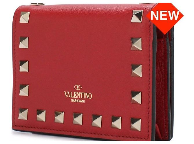Valentino Cartera de cuero francés Roja
