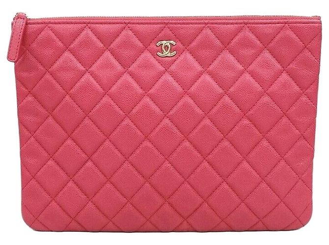 Chanel Clutch Classic Caviar Medium Series Rosa