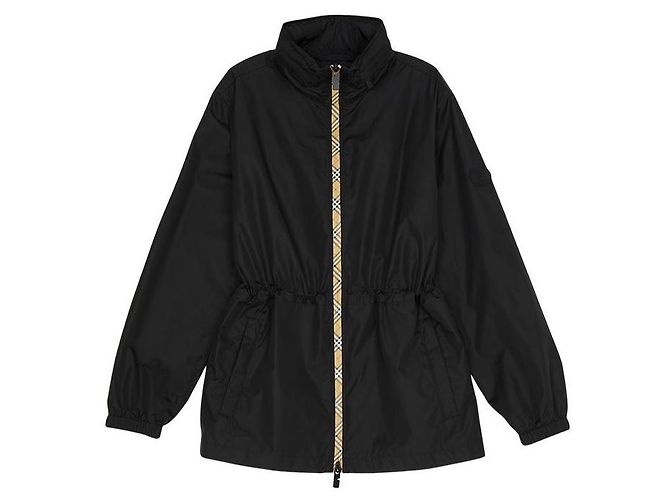 Burberry Light Nylon Women's Zip-Up Jacket Black