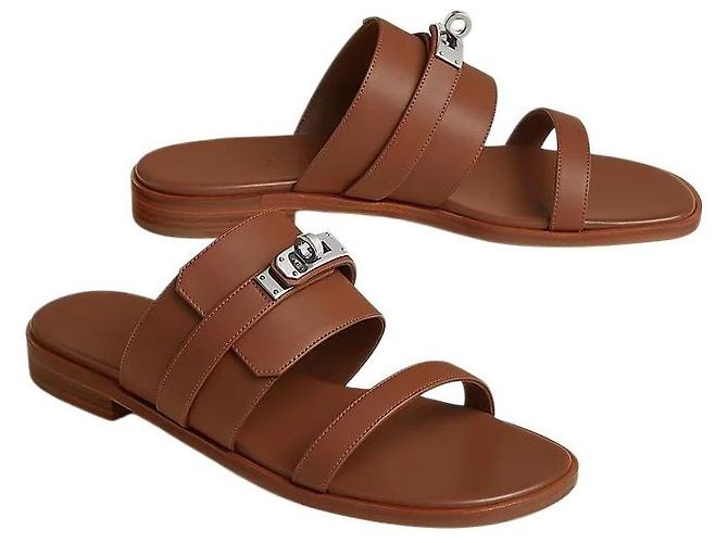 Hermès Sandali e ciabatte da donna Oro D'oro