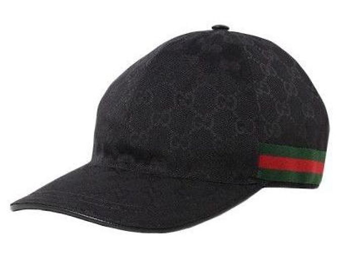 Gucci Boné Signature GG Supreme Black Preto