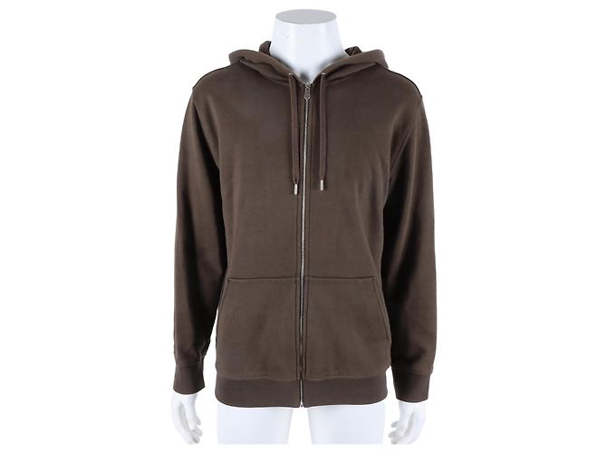 Hermès Giacca con cappuccio e zip Hermes Marrone