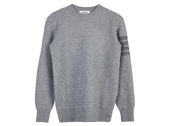Thom Browne Malha de lã e cashmere diagonal para mulher Marrom