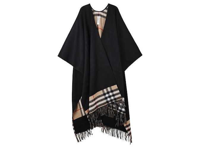 Burberry Capa xadrez em lã e cashmere Multicor