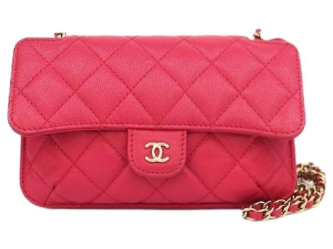 Chanel Pink Foldable Double Bag