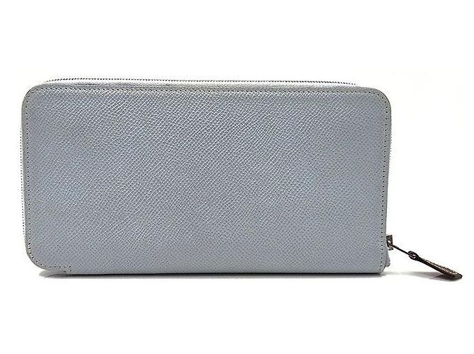 Hermès Silk Long Wallet Blue