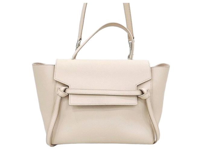 Belt Bag Céline Mini Bolsa de Cintura em Bezerro Grão Light Top
