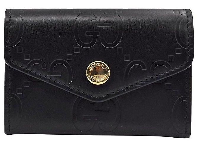 Gucci GG Leather Card Wallet Black