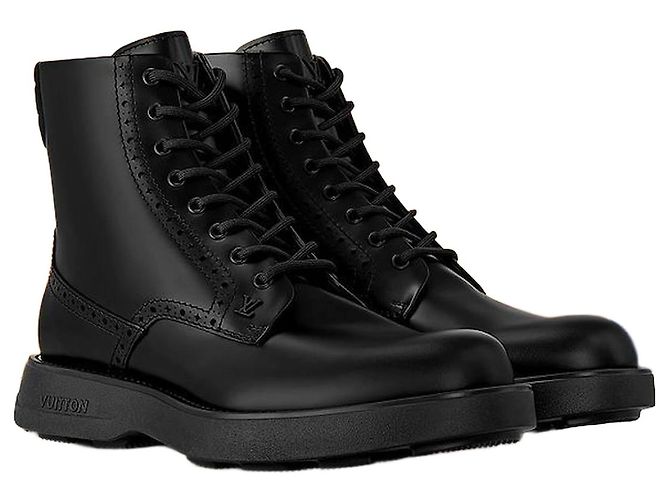 Louis Vuitton Bastille Combat Boots Black