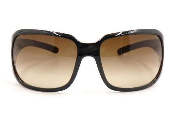 Chanel Brown Frame Gold CC Square Sunglasses
