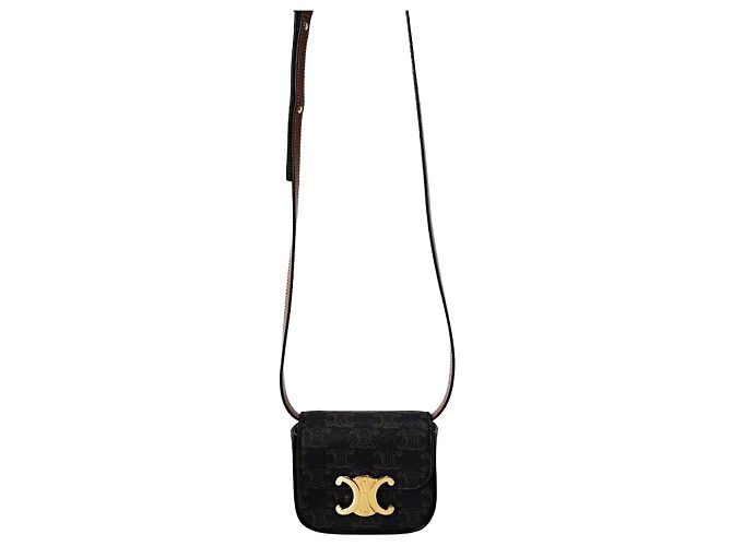 Céline Trio Canvas Mini Claude Marrom