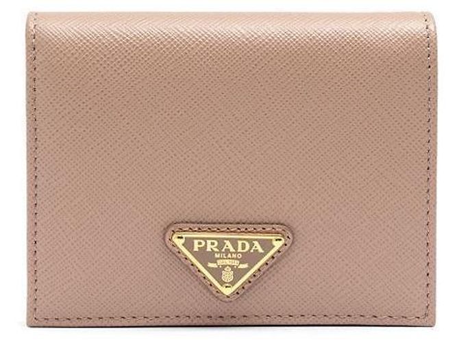 Prada Saffiano Leather Wallet Orange