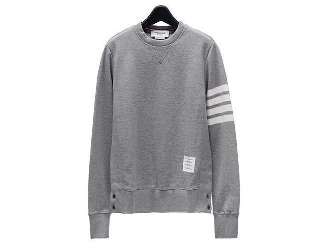Thom Browne Herren-Sweatshirt mit diagonalen Streifen Braun