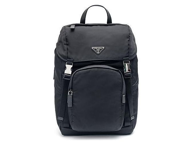 Prada Nylon and Saffiano Leather Backpack