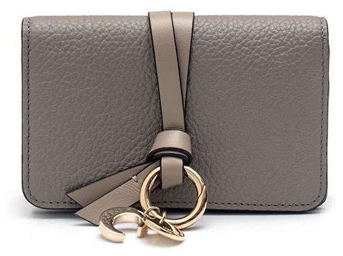 Chloé Alphabet Card Wallet Brown