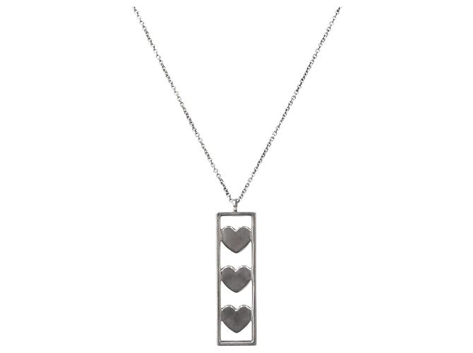 Tiffany & Co Triple Heart Bar Silberkette