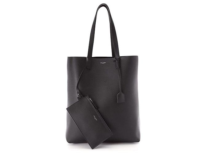 Saint Laurent Leather Briefcase Black