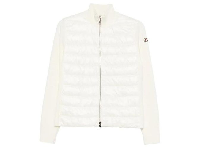 Moncler Tricot Strick-Steppcardigan Jacke Silber