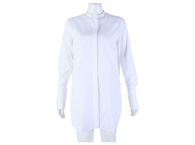 Céline Celine Bluse mit langen Ärmeln Weiß 