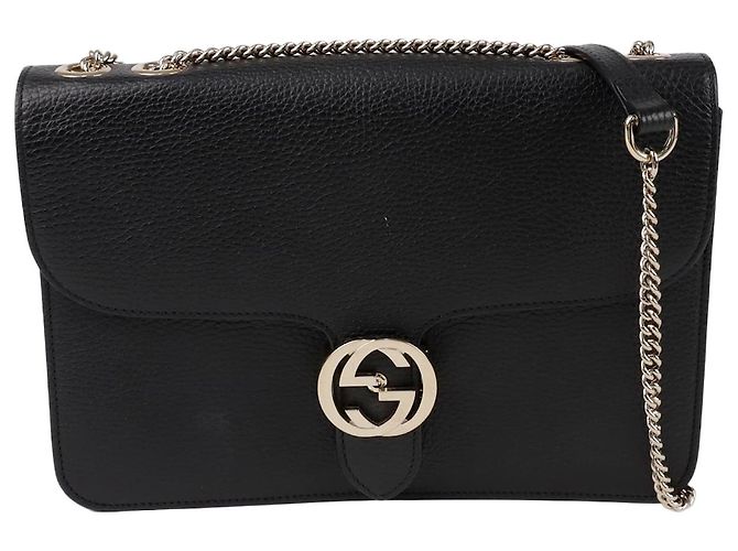 Gucci Borsa a tracolla media Interlocking Nero