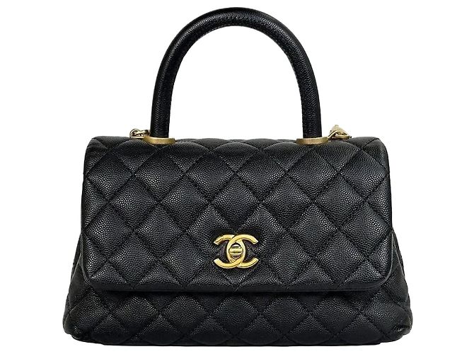 Chanel Caviar Coco Handle Small Black